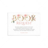 Floral gold baby shower books for baby cards by LittleSizzle