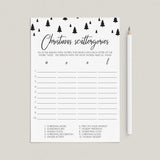 Xmas Scattergories Game Printable by LittleSizzle