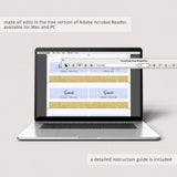 Printable wedding place cards gold by LittleSizzle