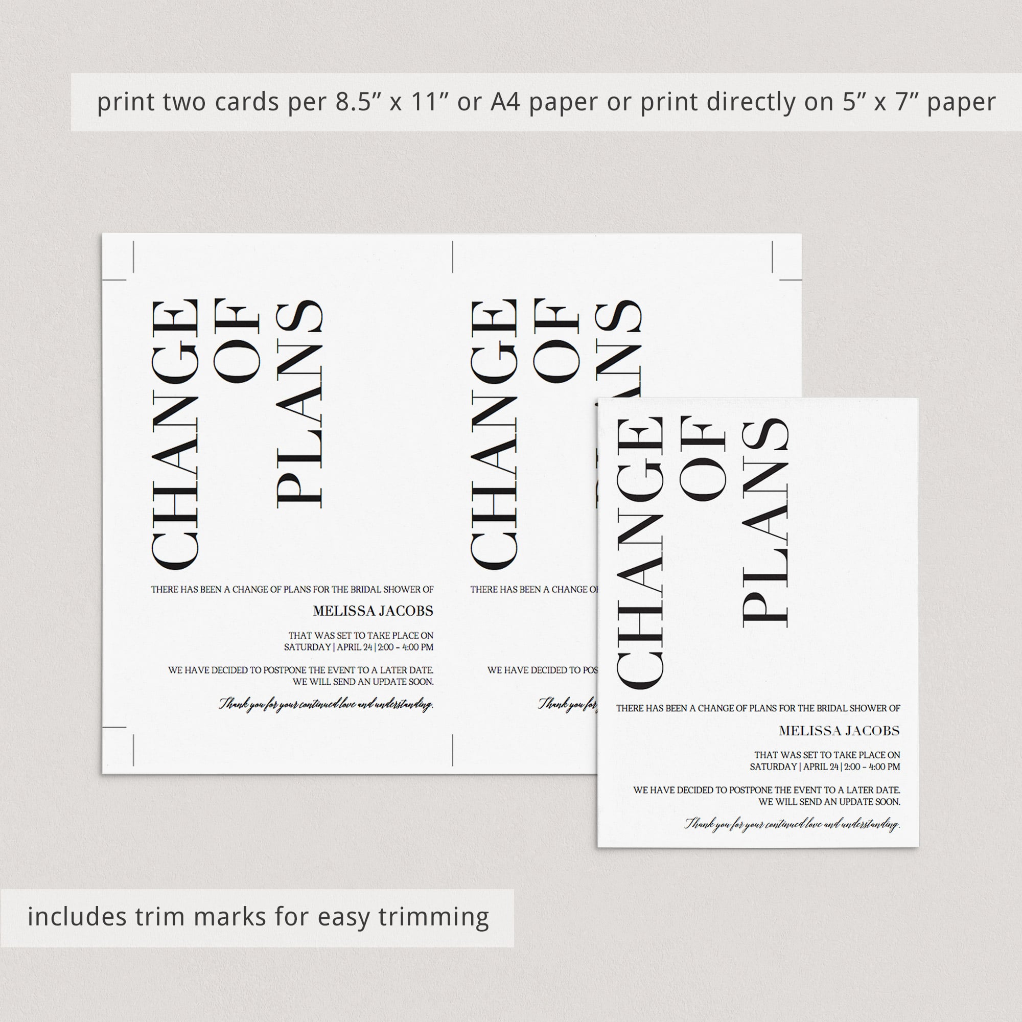 New date cards template black and white by LittleSizzle