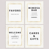 Printable Glitter Party Decor Package Gold by LittleSizzle