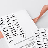 Virtual bridal shower template rustic kraft look by LittleSizzle