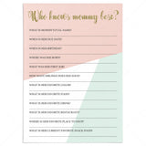 Who knows mommy best game for baby shower by LittleSizzle