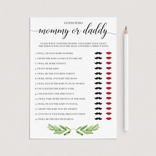 Coed baby shower games printable by LittleSizzle