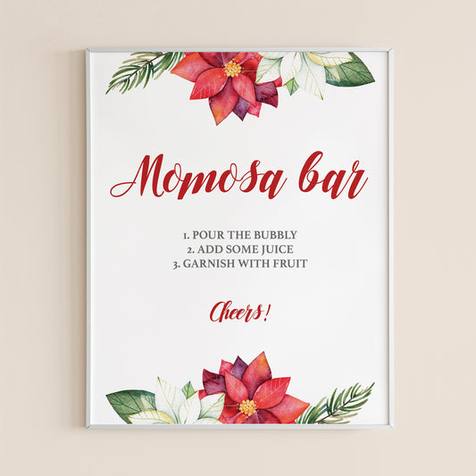 Momosa Bar Sign for Christmas Baby Shower by LittleSizzle