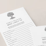 Fun Family Reunion Party Game Most Likely To