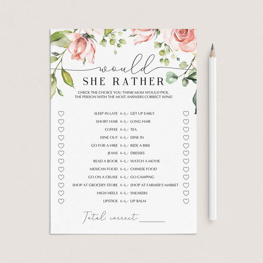 (Virtual) Mother's Day Game Would She Rather by LittleSizzle