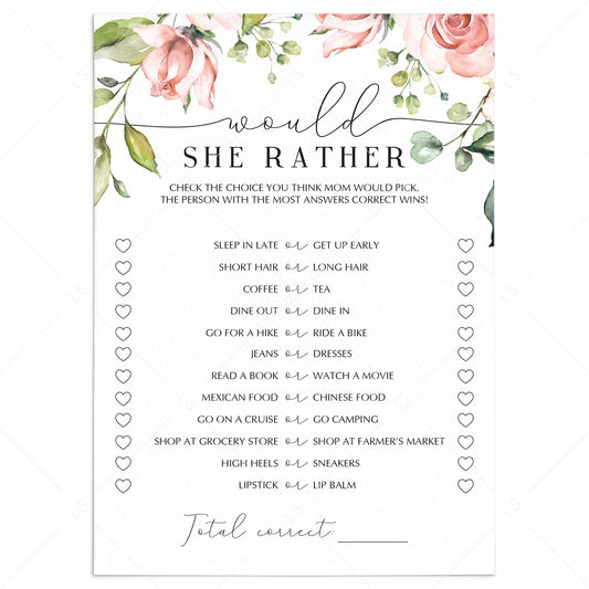 (Virtual) Mother's Day Game Would She Rather by LittleSizzle