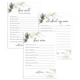 Gold and Greenery Mother's Day Cards Printable by LittleSizzle