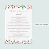 Mother's Day Party Games Virtual & Printable