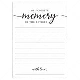 Retirement Favorite Memory Of The Retiree Cards by LittleSizzle