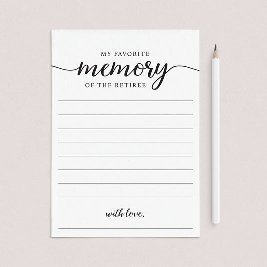 Retirement Favorite Memory Of The Retiree Cards by LittleSizzle