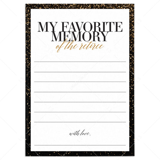 My Favorite Memory With The Retiree Cards Printable by LittleSizzle