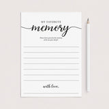 My Favorite Memory Of The One Year Old Girl Cards Printable by LittleSizzle