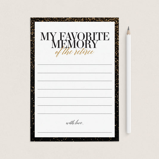 My Favorite Memory With The Retiree Cards Printable by LittleSizzle