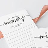 My Favorite Memory Of The One Year Old Girl Cards Printable