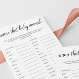 Printable gender neutral baby shower games animal babies by LittleSizzle