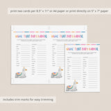 Llama Mama Baby Shower Games Bundle with 8 Games