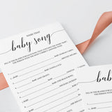 baby shower music quiz game by LittleSizzle