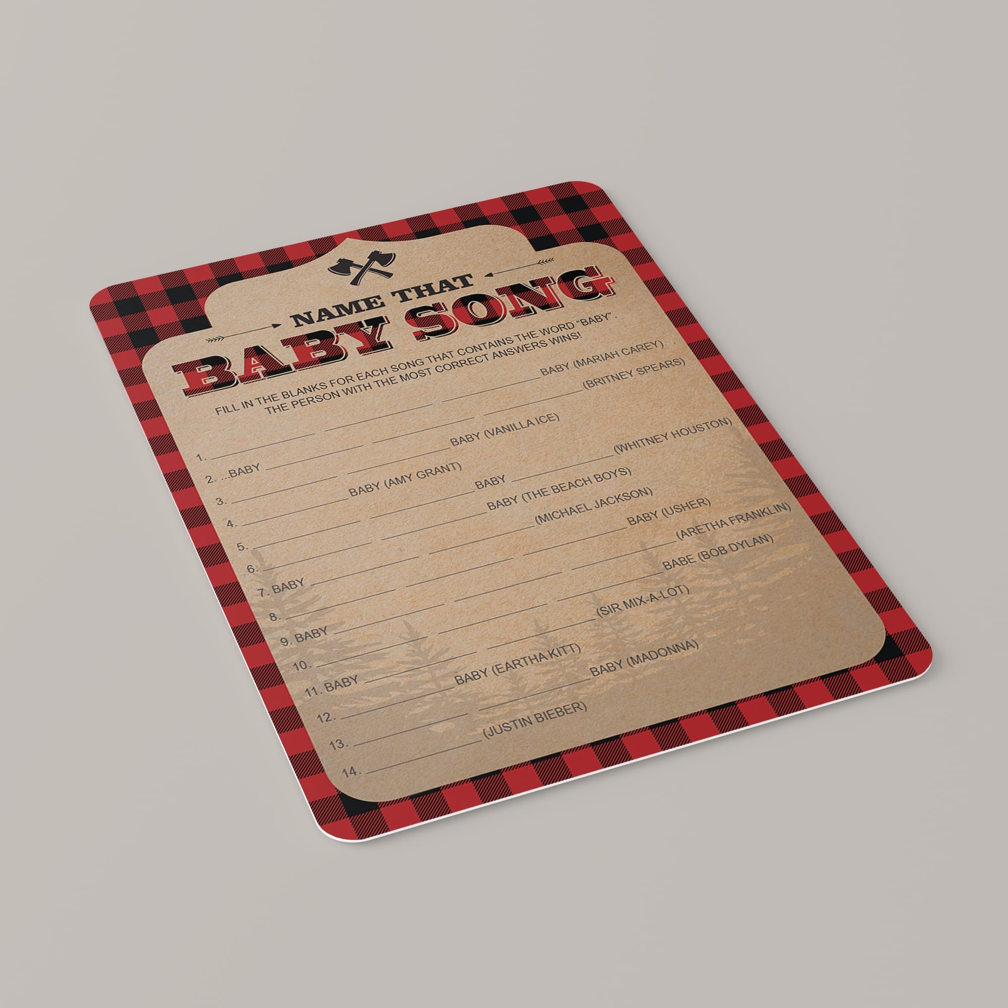 Name the song baby shower game forest themed by LittleSizzle