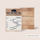 Printable baby shower game with woods backer by LittleSizzle