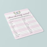 Girl Baby Shower Baby Animal Name Quiz Printable