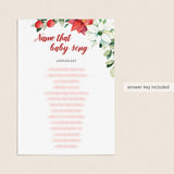 Name That Song Christmas Baby Shower Game Printable