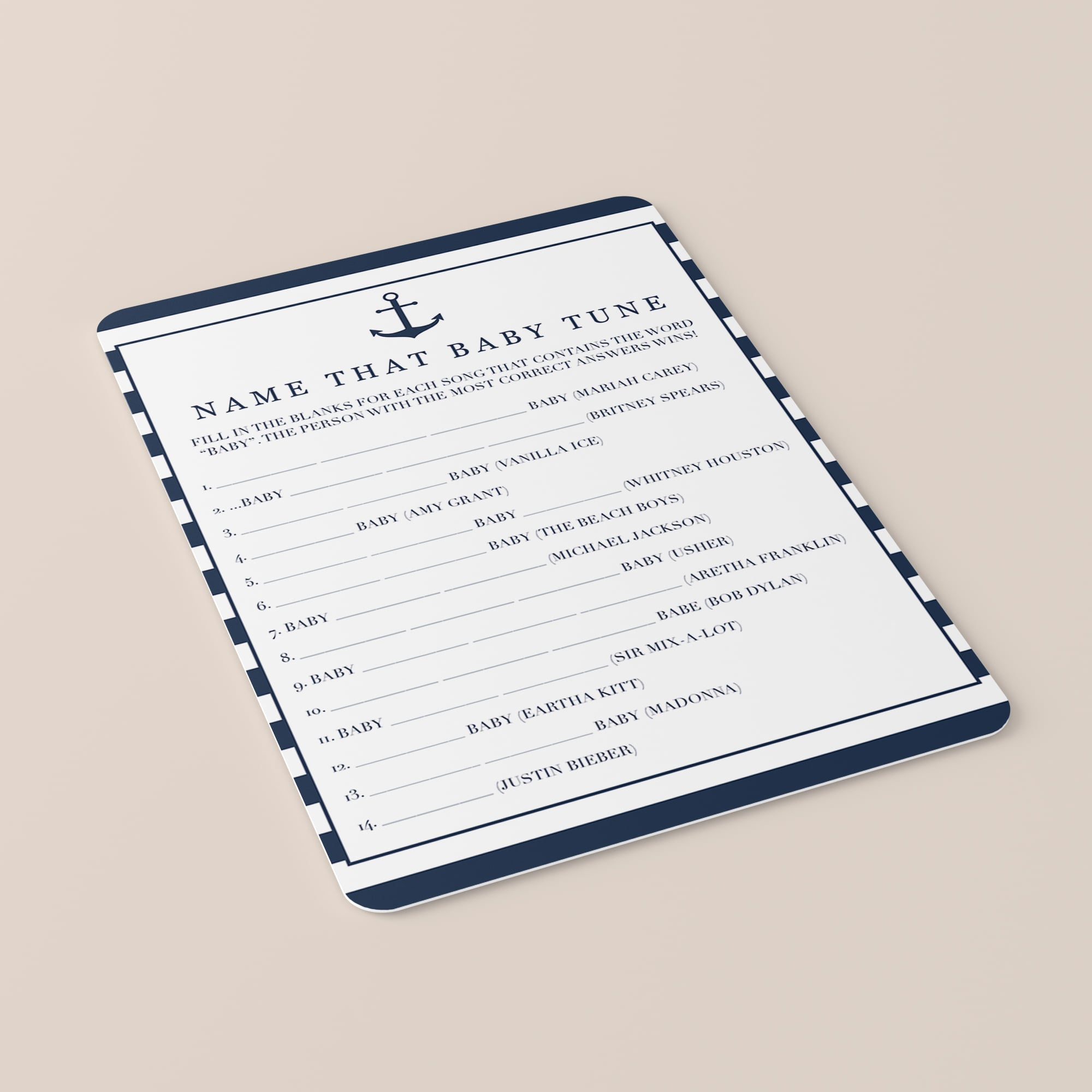 Nautical baby shower games for boy navy and white by LittleSizzle