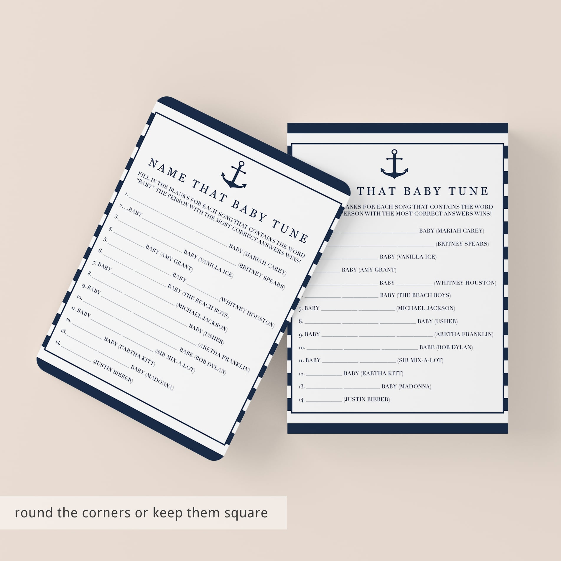 Instant download boy baby shower game name the tune by LittleSizzle