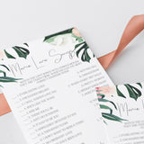 Summer Bridal Shower Love Song Match Game Printable