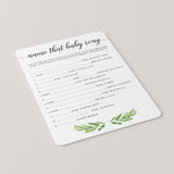 Printable baby shower games name that baby song by LittleSizzle