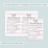 Elephant theme baby shower name the song game printable by LittleSizzle
