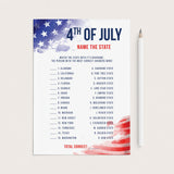 4th of July Game for Family Guess The State with Answers by LittleSizzle