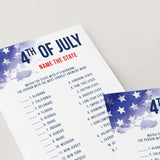 4th of July Game for Family Guess The State with Answers