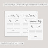 Baby name suggestion cards printable by LittleSizzle