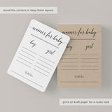 Neutral baby name suggestion cards by LittleSizzle