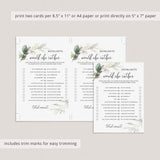 Naughty Bachelorette Party Game Would She Rather Printable