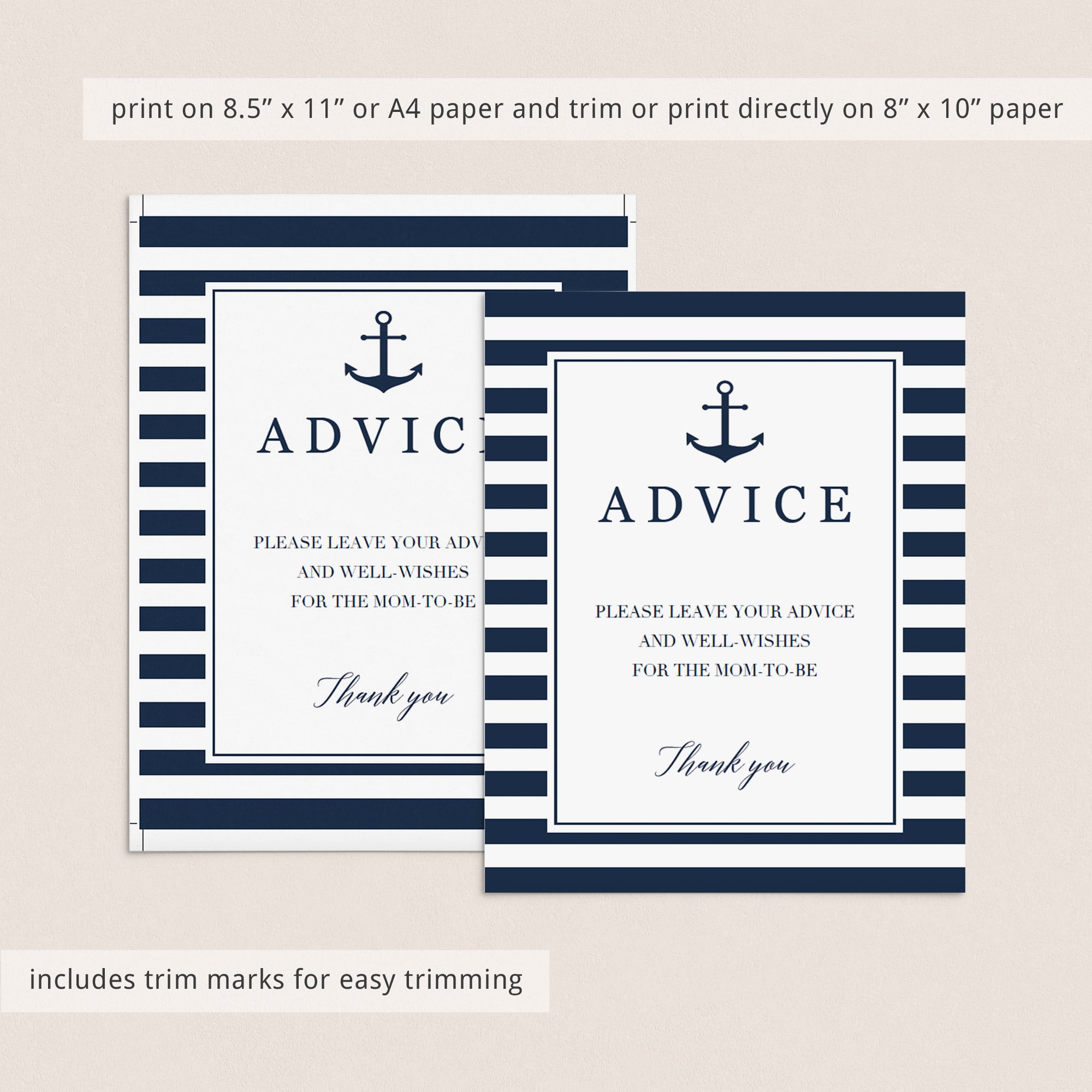 Anchor baby shower decorations printable by LittleSizzle