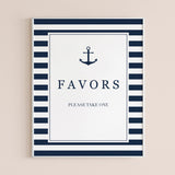 Nautical themed party favors sign download by LittleSizzle