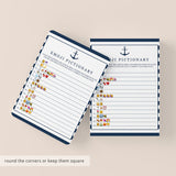 Anchor Bridal Shower Emoji Pictionary Game Printable