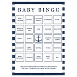 Nautical Printable Baby Bingo Cards by LittleSizzle