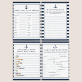 Nautical baby shower games bundle printable by LittleSizzle