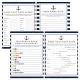 Nautical baby shower games bundle printable by LittleSizzle
