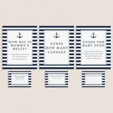 Nautical baby shower guessing game sign and cards printables by LittleSizzle