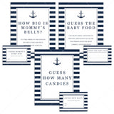 Nautical baby shower guessing game sign and cards printables by LittleSizzle