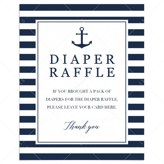 Boy shower diaper raffle sign printable by LittleSizzle