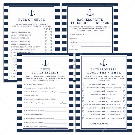 Nauti Bachelorette Party Games Printable by LittleSizzle