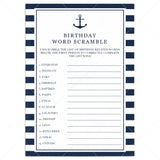 Boy Birthday Word Scramble with Answer Key Printable by LittleSizzle