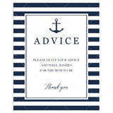 Nautical baby boy shower advice sign printable by LittleSizzle