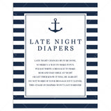 Late night diaper game for nautical baby shower printable by LittleSizzle
